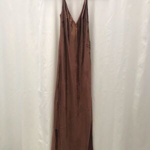 Express Bronze Velvet Slip Maxi Dress Size XXS